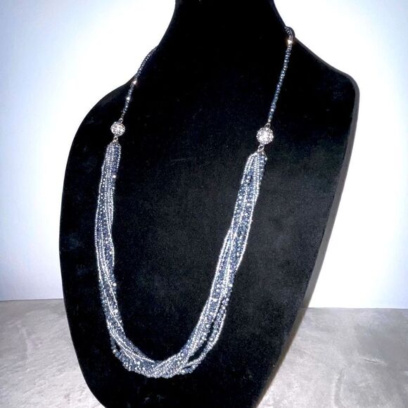Stunning Multi Strand Sparkling Beaded Necklace - Picture 4 of 7
